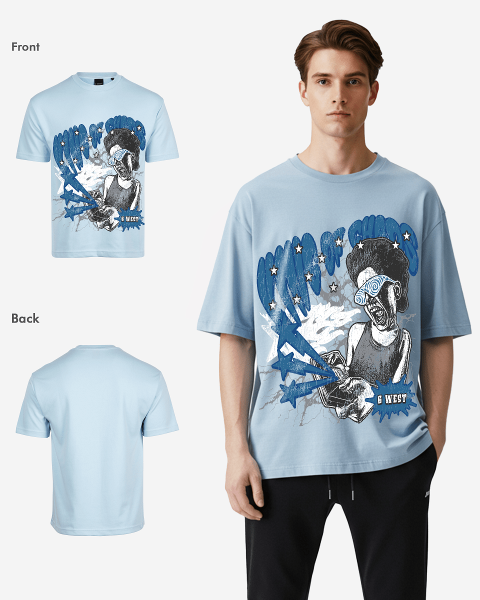 G West Mens Oversized King Of Chaos T Shirt G West
