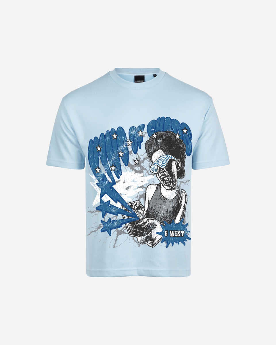 G West Mens Oversized King Of Chaos T Shirt G West