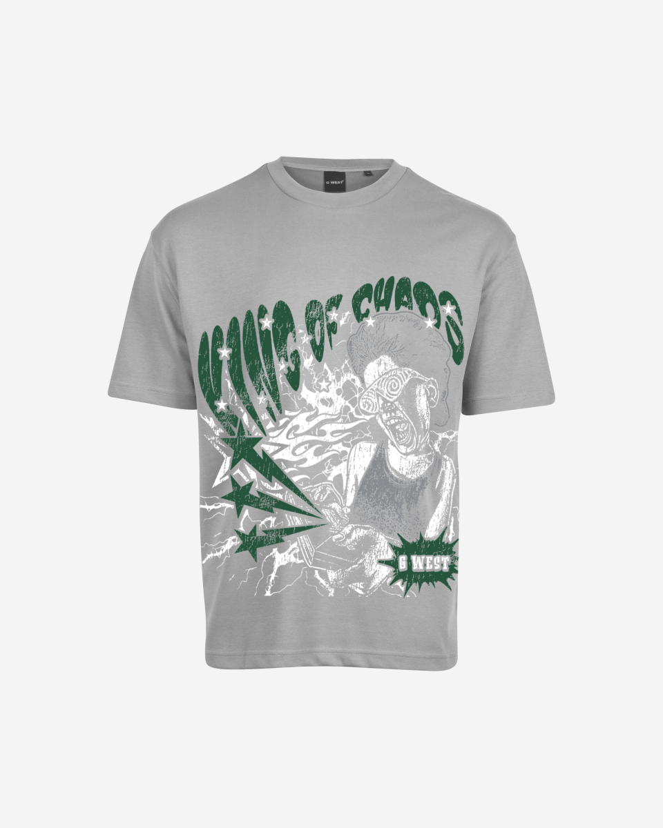 G West Mens Oversized King Of Chaos T Shirt G West