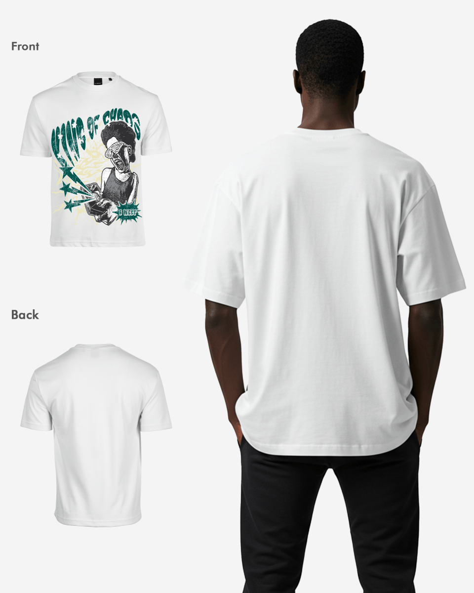 G West Mens Oversized King Of Chaos T Shirt G West