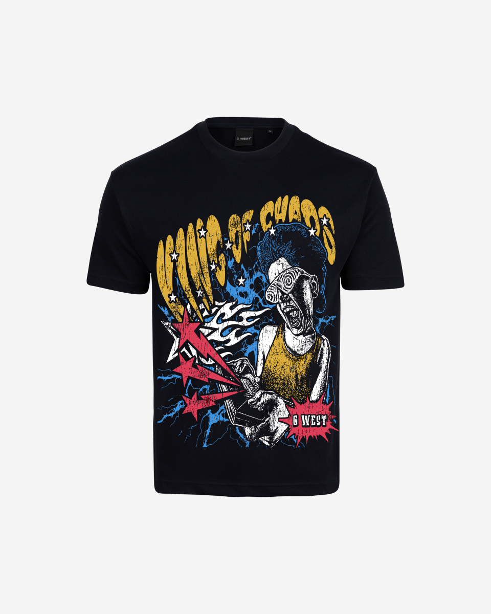 G West Mens Oversized King Of Chaos T Shirt G West