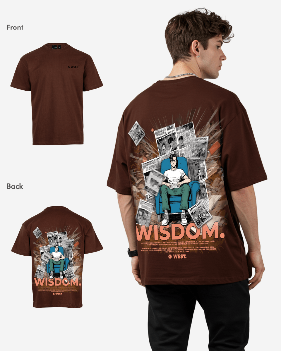 G West Mens Oversized Library T Shirt G West