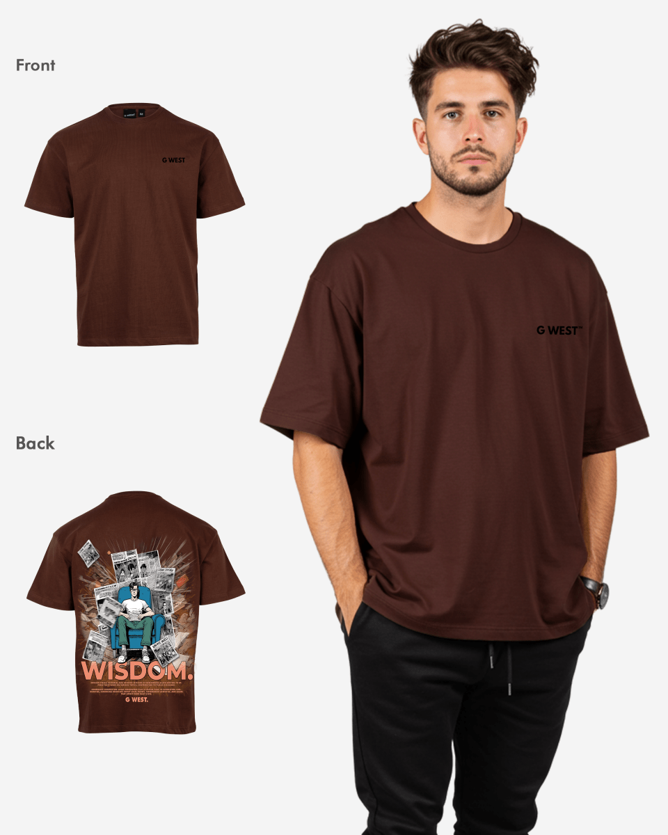 G West Mens Oversized Library T Shirt G West