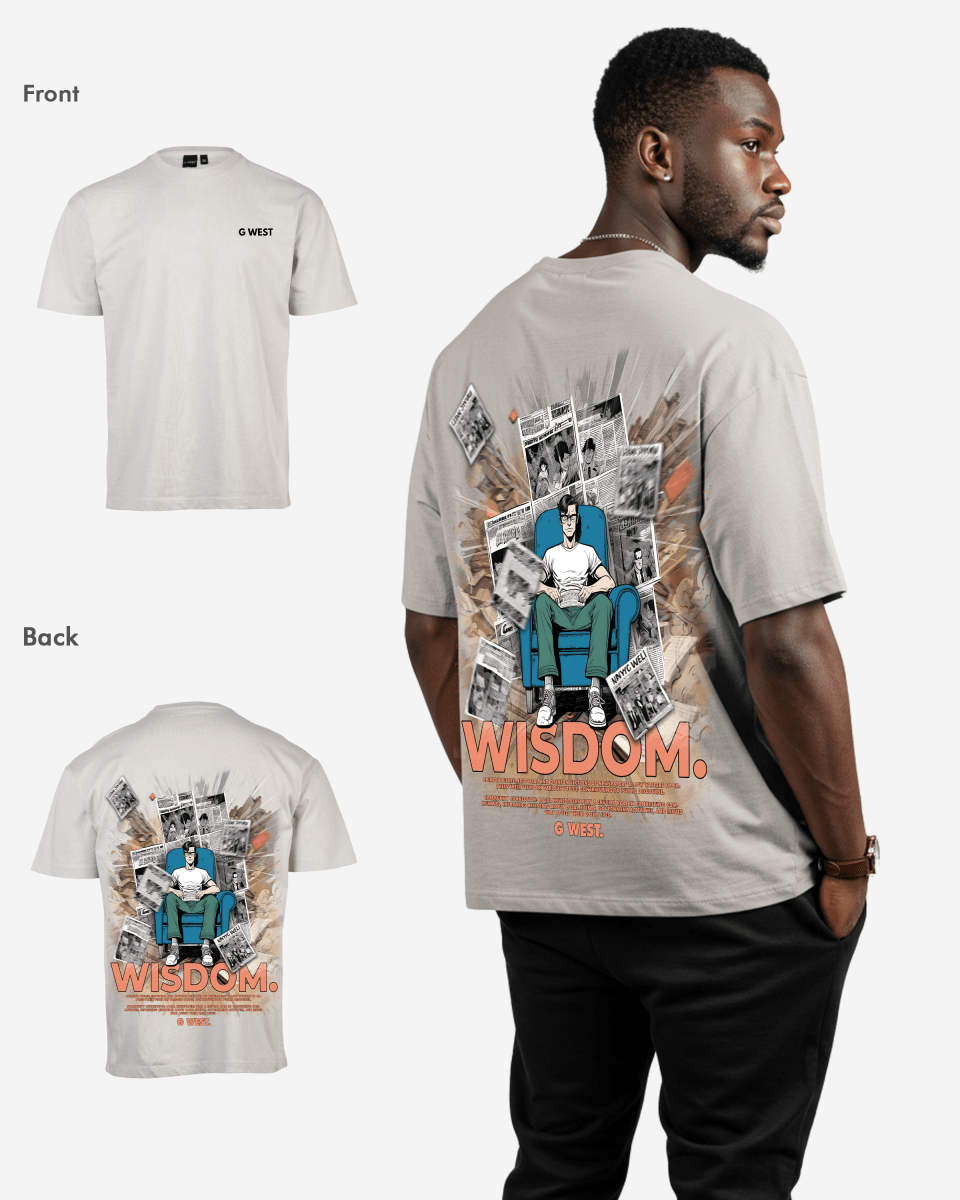 G West Mens Oversized Library T Shirt G West
