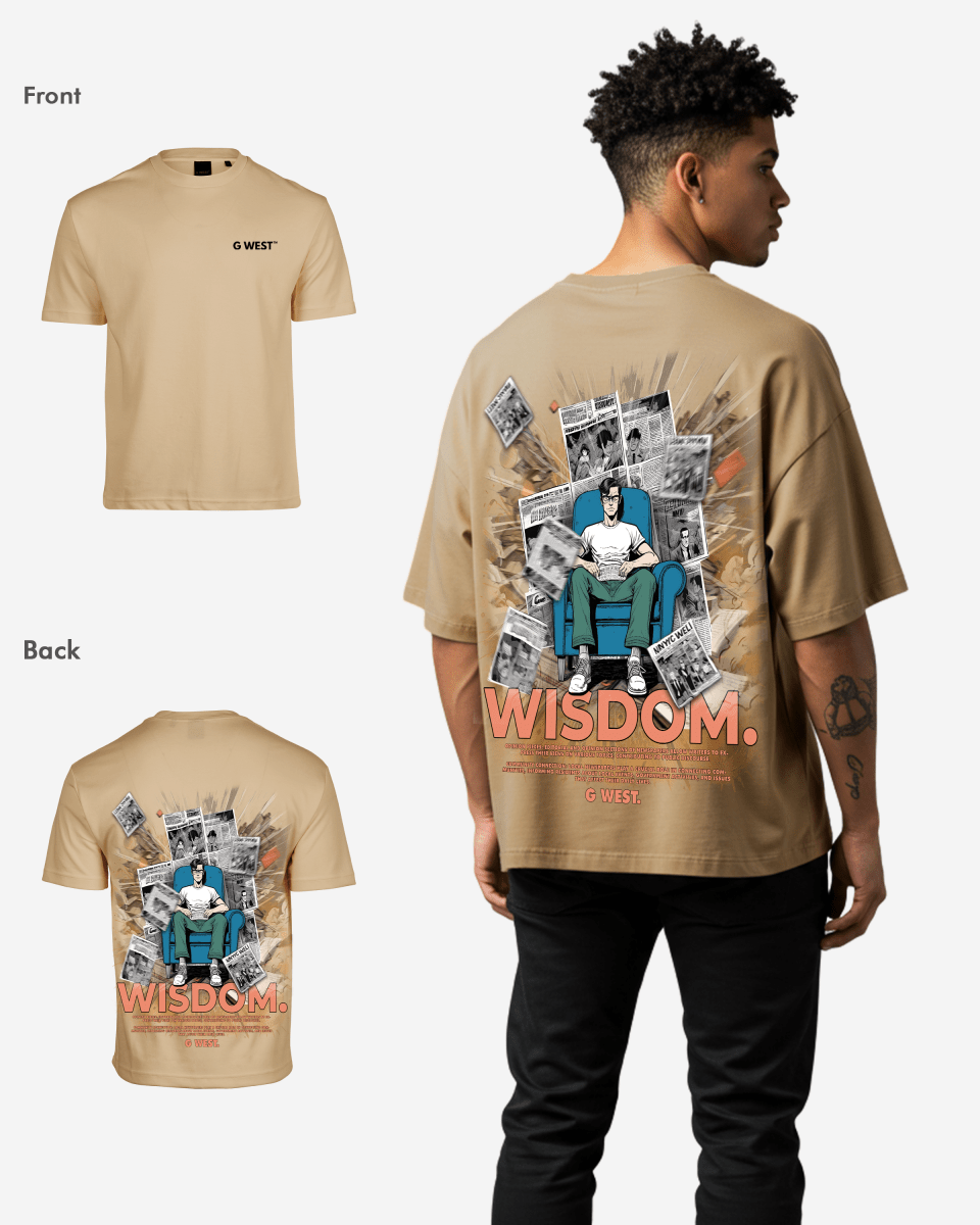 G West Mens Oversized Library T Shirt G West
