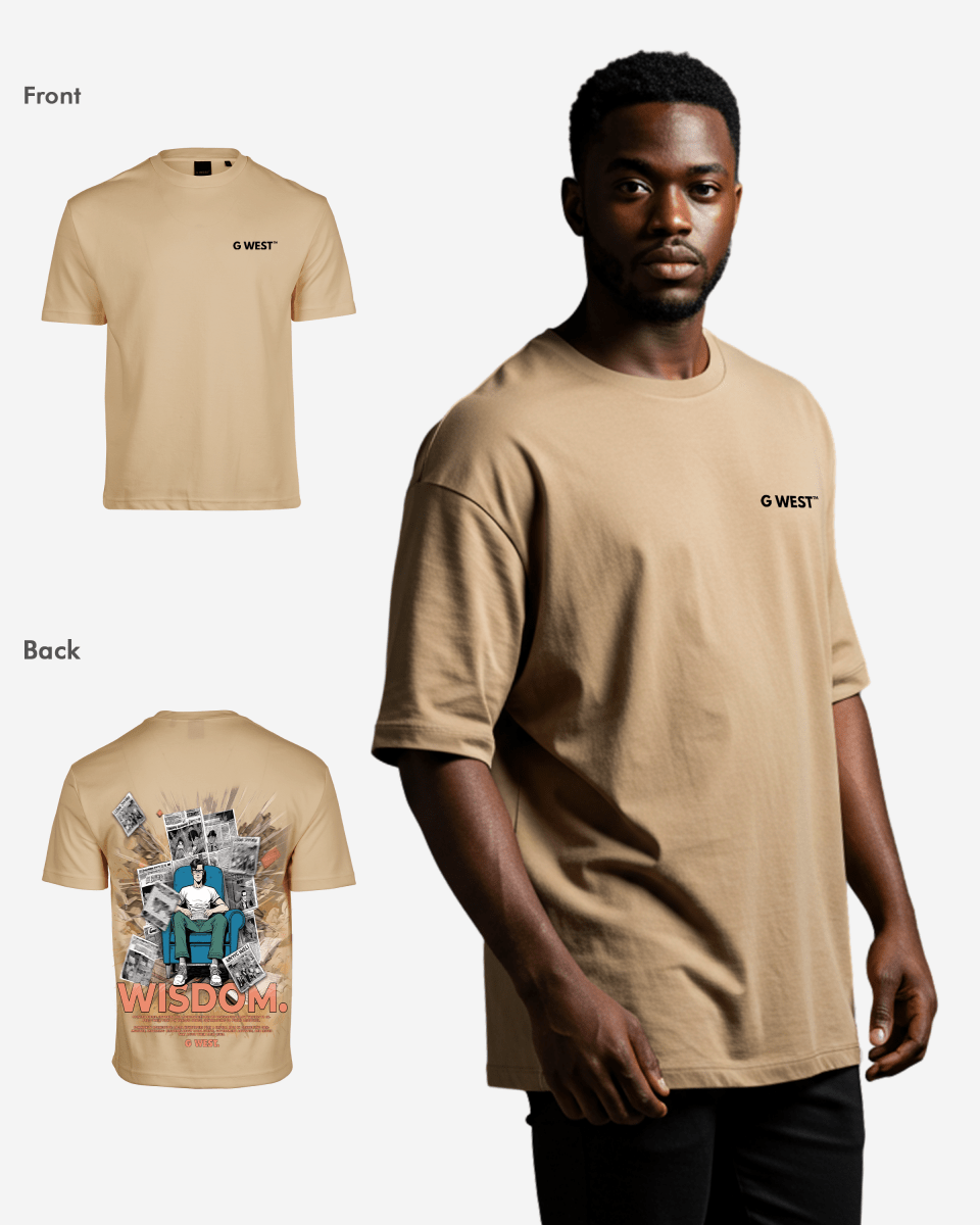 G West Mens Oversized Library T Shirt G West