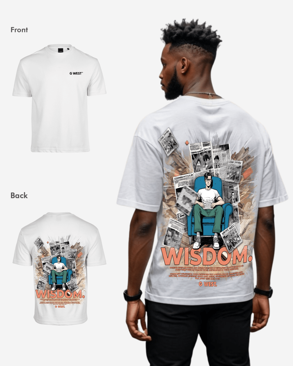 G West Mens Oversized Library T Shirt G West