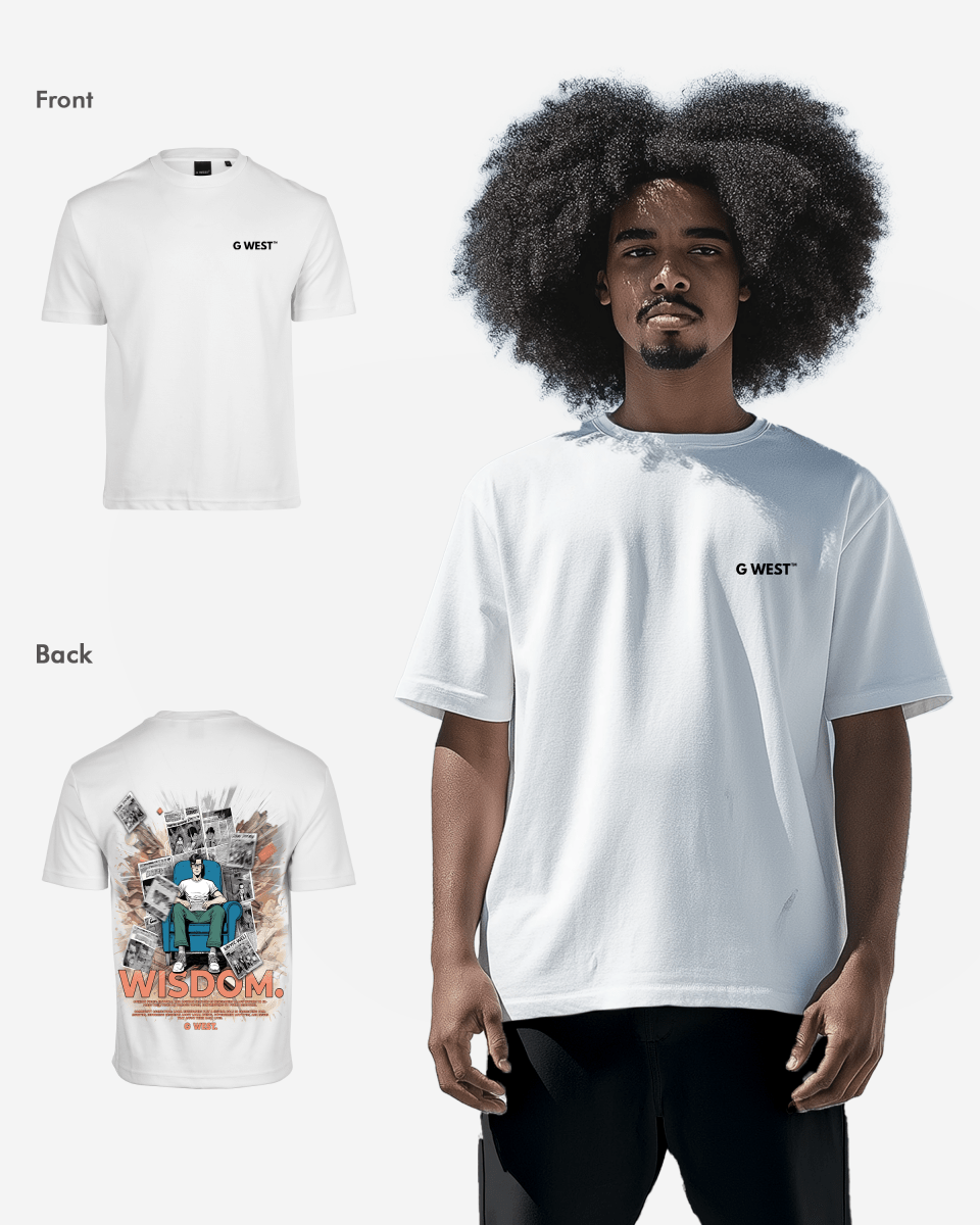 G West Mens Oversized Library T Shirt G West