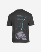 G West Oversized Lighting Skull T-Shirt Mens G West