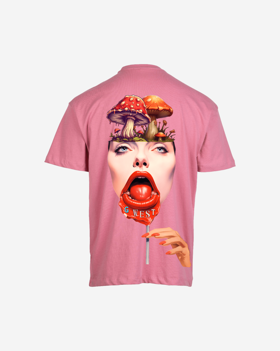 G West Mens Oversized Lollipop Mushroom Oversized Tee G West