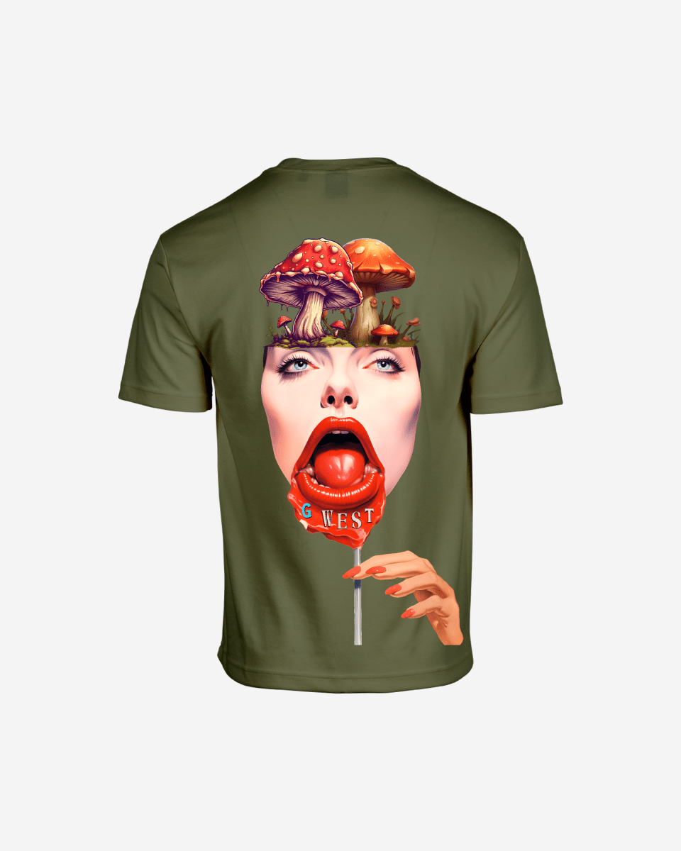 G West Mens Oversized Lollipop Mushroom Oversized Tee G West