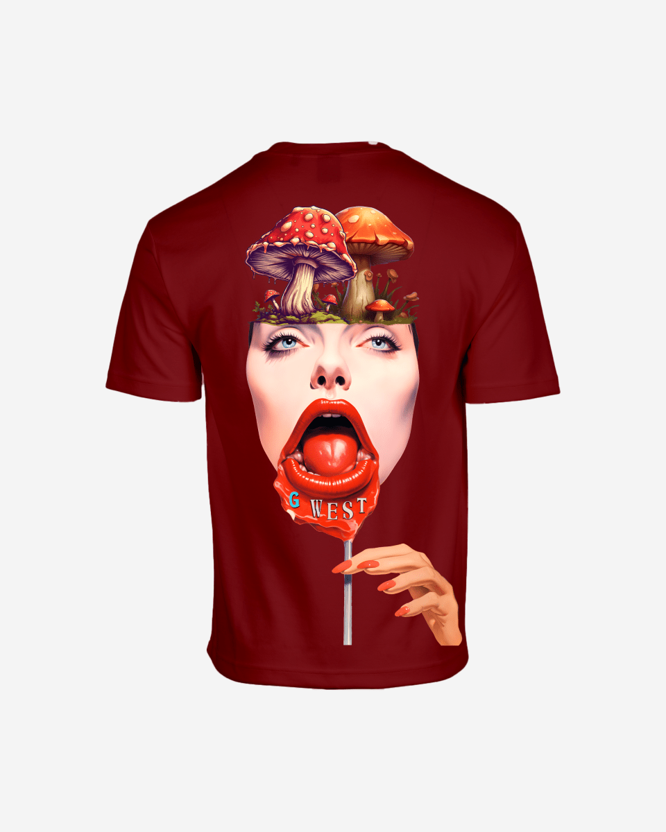 G West Mens Oversized Lollipop Mushroom Oversized Tee G West