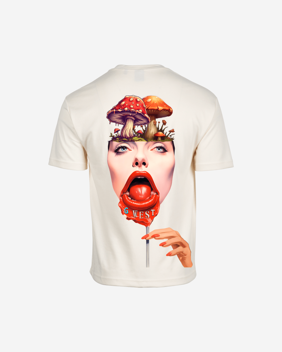 G West Mens Oversized Lollipop Mushroom Oversized Tee G West