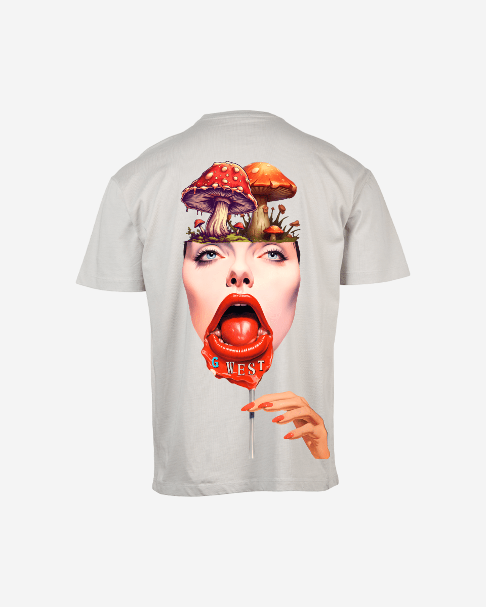 G West Mens Oversized Lollipop Mushroom Oversized Tee G West
