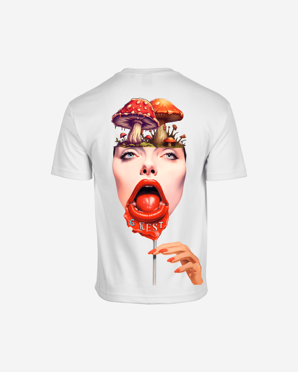 G West Mens Oversized Lollipop Mushroom Oversized Tee G West