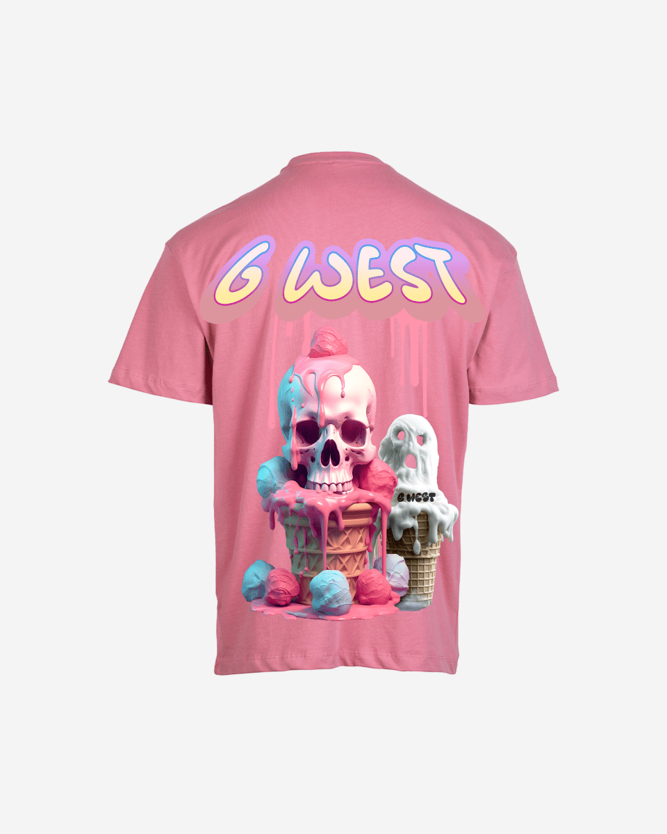 G West Mens Oversized Melting Ice Cream Tee G West