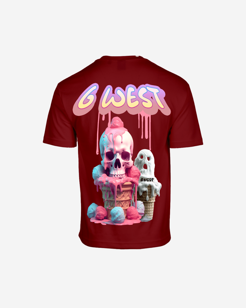 G West Mens Oversized Melting Ice Cream Tee G West