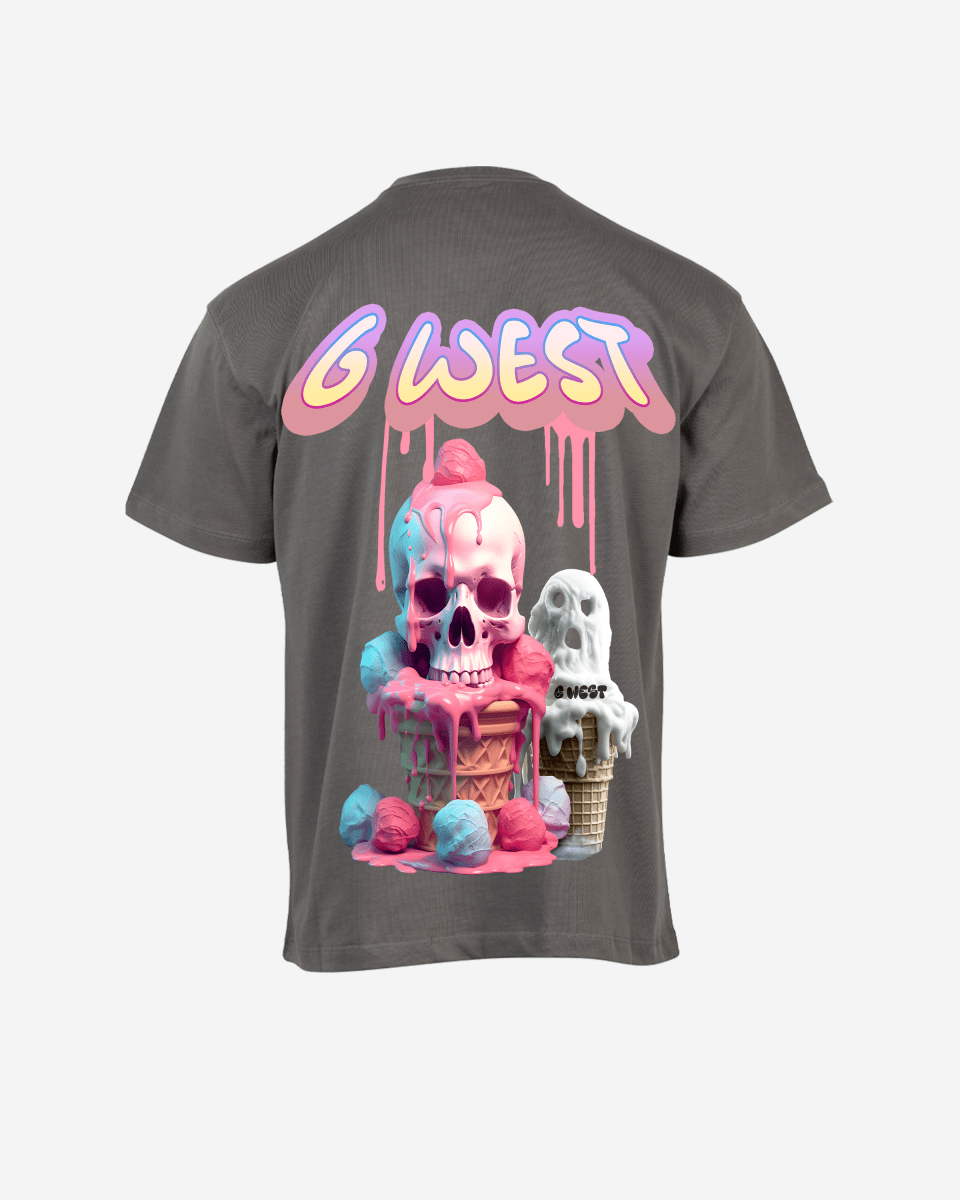 G West Mens Oversized Melting Ice Cream Tee G West