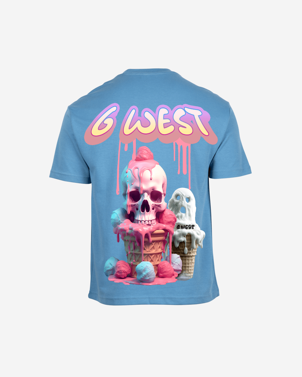 G West Mens Oversized Melting Ice Cream Tee G West