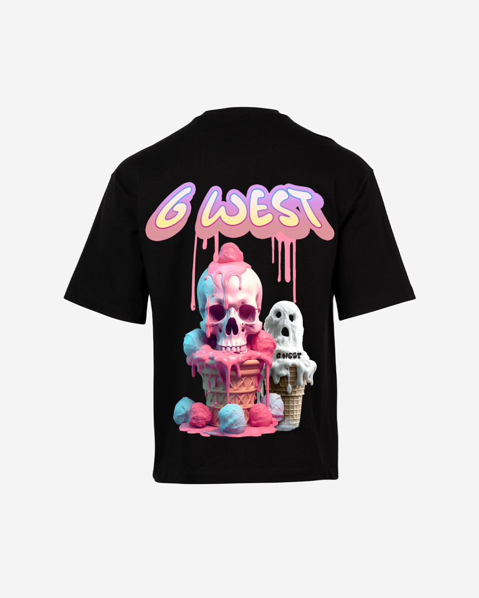 G West Mens Oversized Melting Ice Cream Tee G West