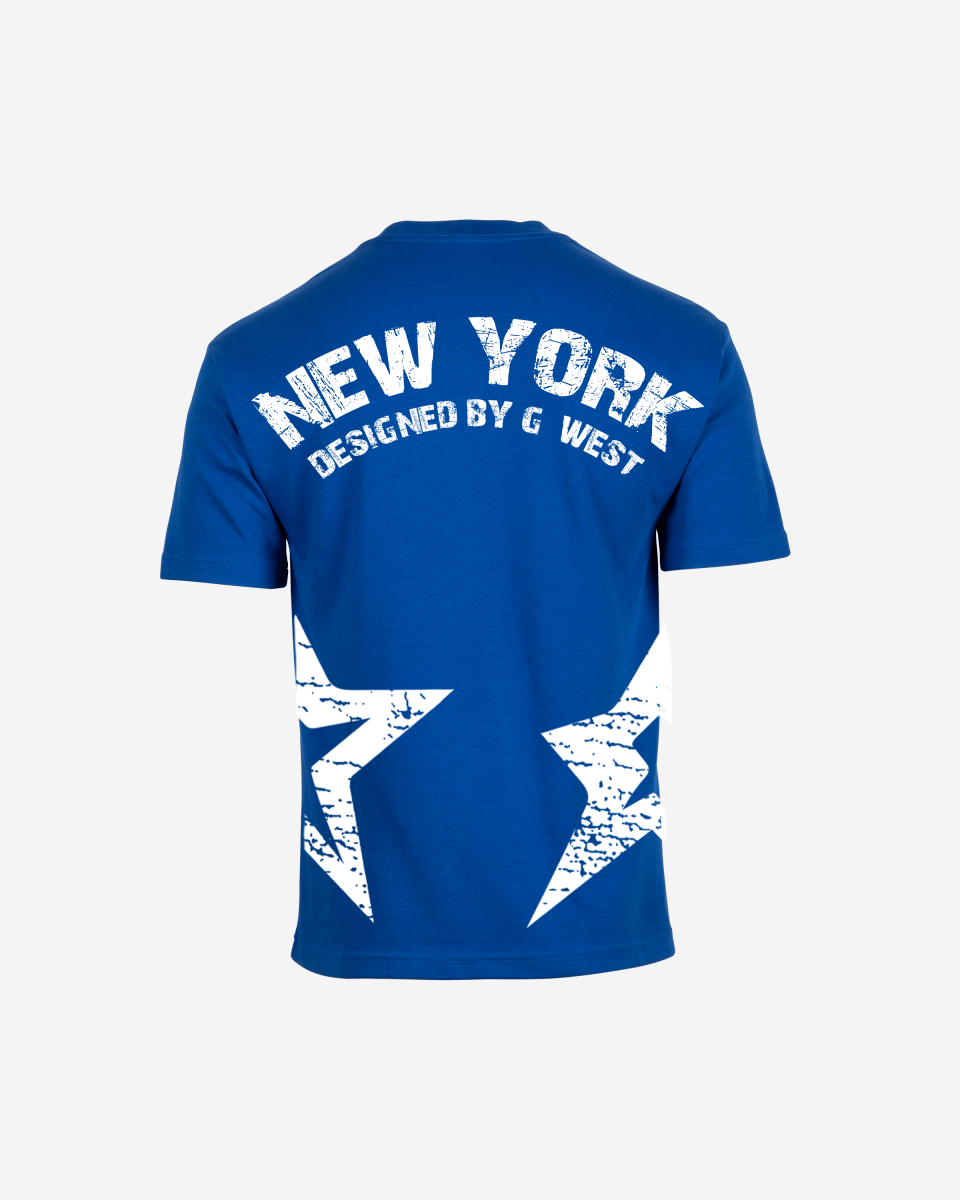 G West Mens Oversized New York Arch Logo Tee Gwdtfl9053 - 2 Colors G West