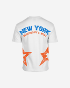 G West Mens Oversized New York Arch Logo With Star Tee G West