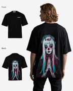 G West Mens Oversized Praying Girl T Shirt G West