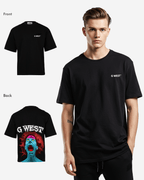 G West Mens Oversized Premium Erupt Brain T-Shirt G West