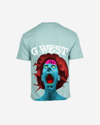 G West Mens Oversized Premium Erupt Brain T-Shirt G West