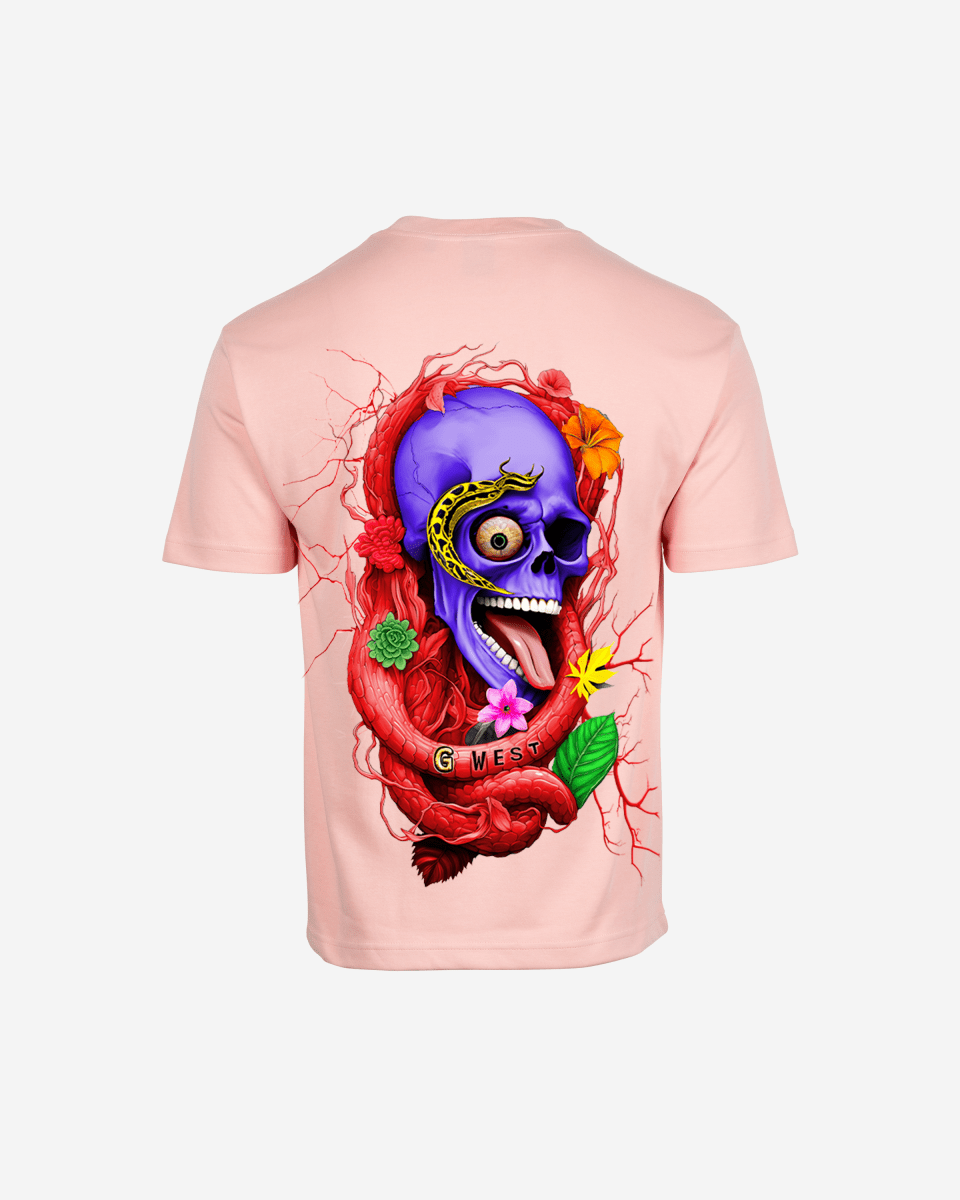 G WEST OVERSIZED PREMIUM SNAKE SKULL T-SHIRT Mens G West