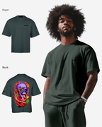 G WEST OVERSIZED PREMIUM SNAKE SKULL T-SHIRT Mens G West