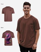 G West Mens Oversized Purple Dragon Tee G West