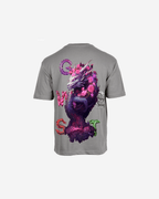 G West Mens Oversized Purple Dragon Tee G West