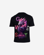 G West Mens Oversized Purple Dragon Tee G West