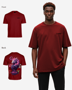G West Mens Oversized Purple Dragon Tee G West