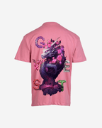 G West Mens Oversized Purple Dragon Tee G West