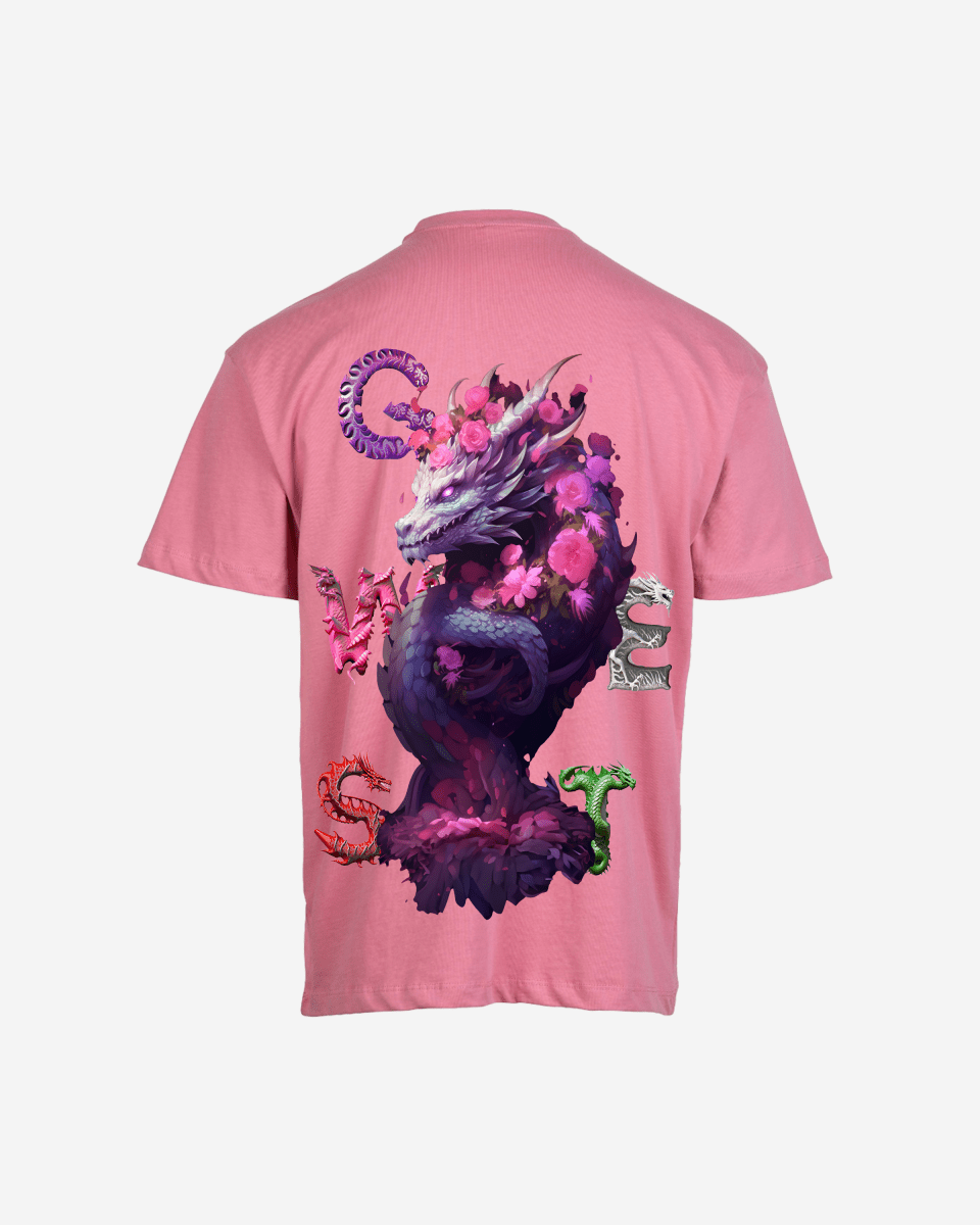 G West Mens Oversized Purple Dragon Tee G West