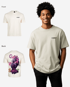 G West Mens Oversized Purple Dragon Tee G West
