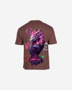 G West Mens Oversized Purple Dragon Tee G West