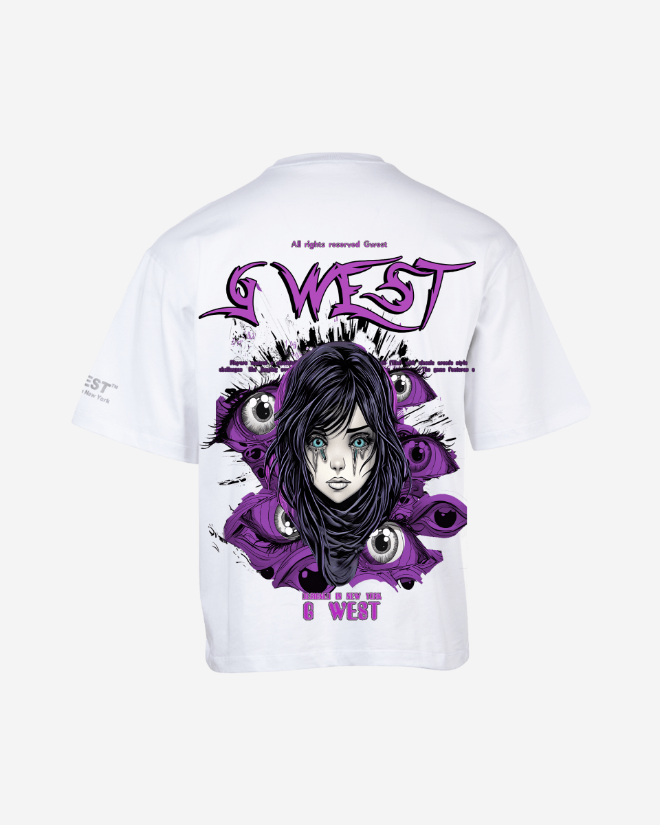 G West Oversized Purple Eye T-Shirt Mens G West