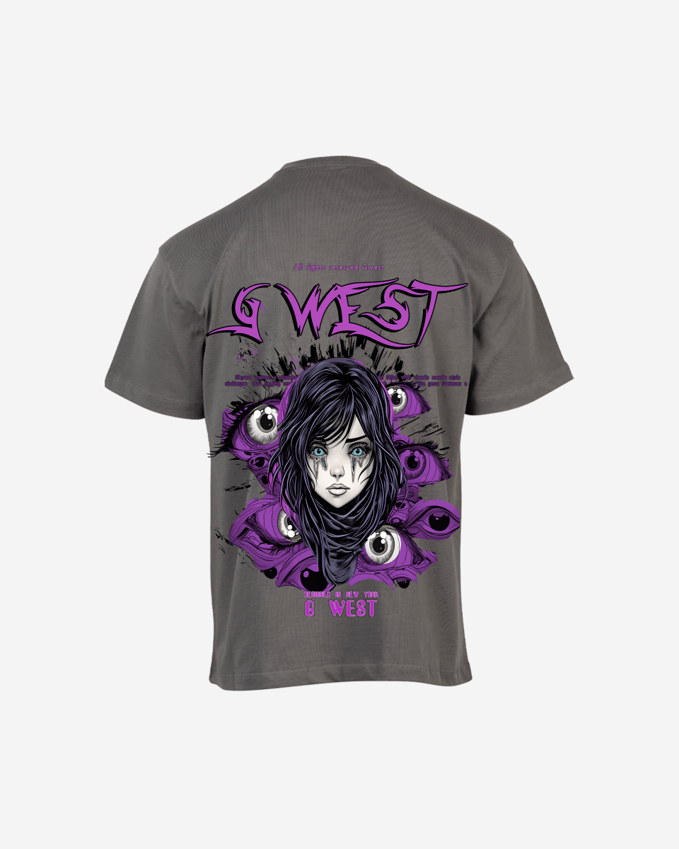 G West Oversized Purple Eye T-Shirt Mens G West