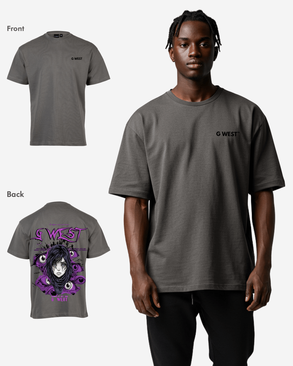 G West Oversized Purple Eye T-Shirt Mens G West