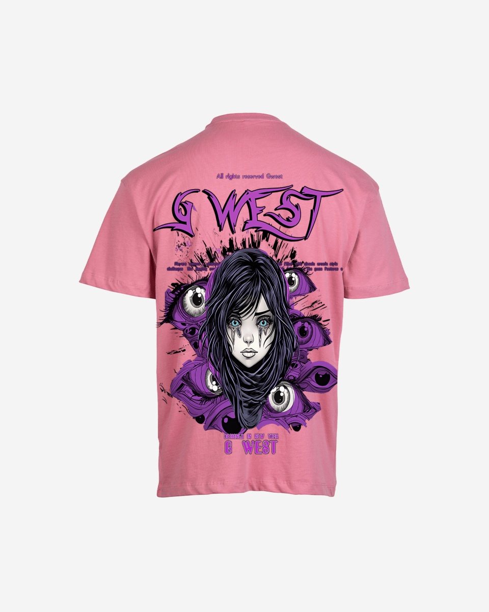 G West Oversized Purple Eye T-Shirt Mens G West