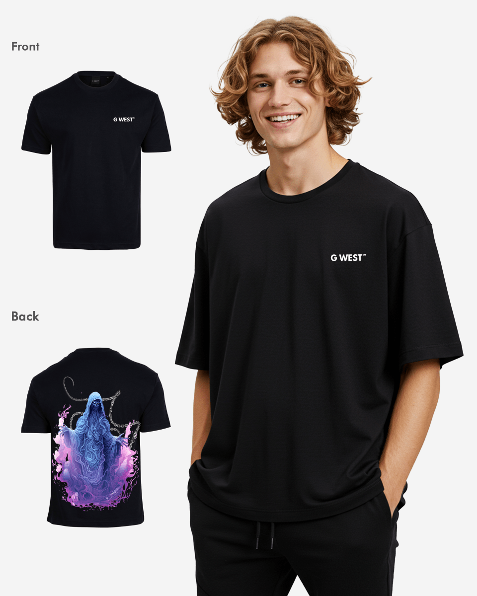 G West Mens Oversized Purple Reaper Tee G West