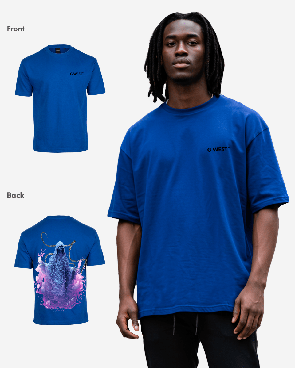 G West Mens Oversized Purple Reaper Tee G West