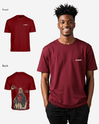 G West Mens Oversized Red Skull Tee G West