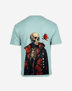 G West Mens Oversized Skull & Rose T Shirt G West