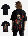 G West Mens Oversized Skull & Rose T Shirt G West