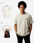 G West Mens Oversized Skull & Rose T Shirt G West