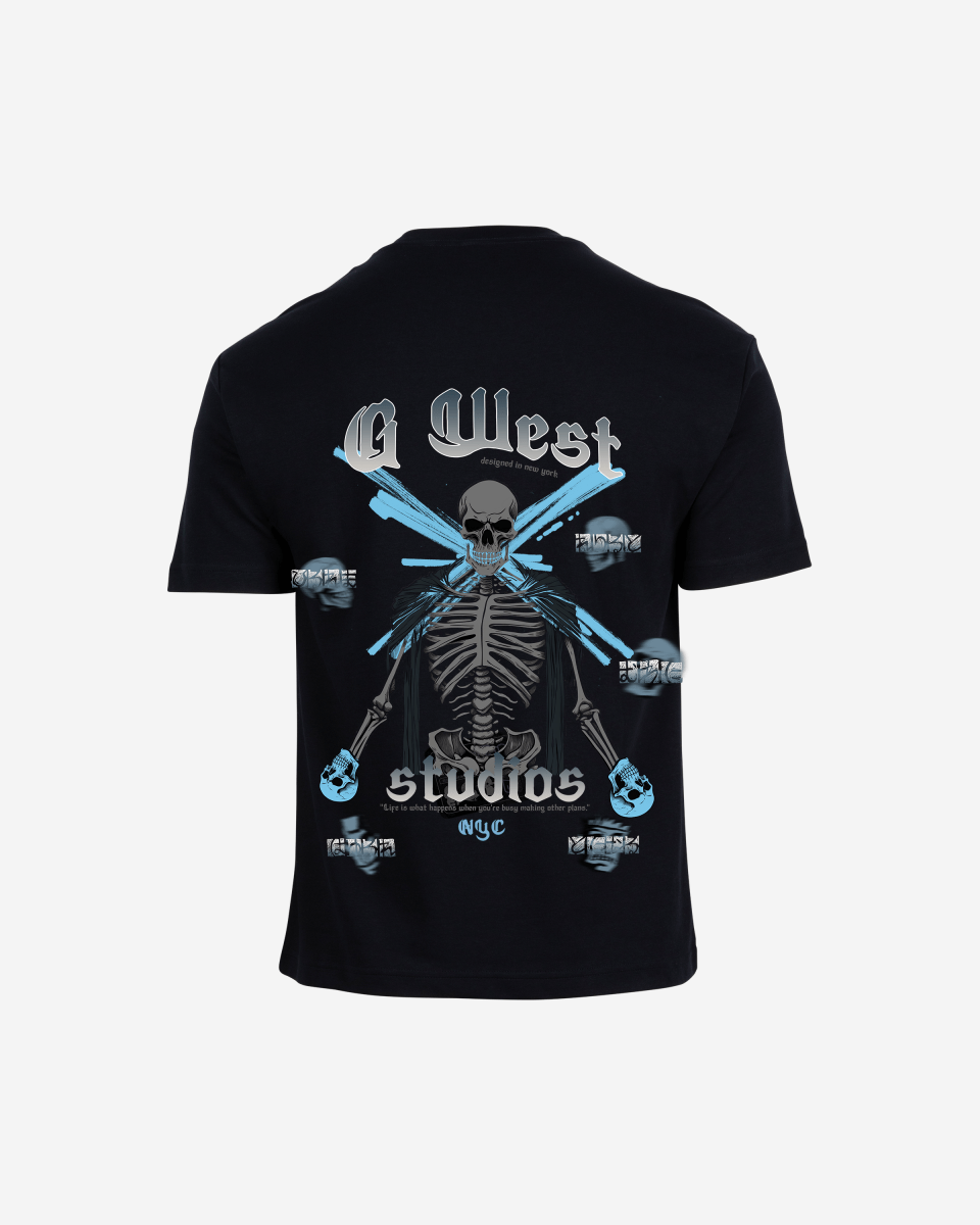 G West Mens Oversized Skull Tee G West